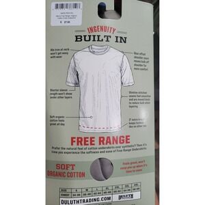 Duluth Trading Co. Free Range Organic Cotton Crew‎ Undershirt Gray 2XL Tall #9